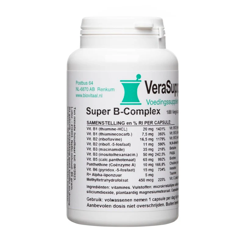 VeraSupplements Super B Complex Capsules 100 capsules