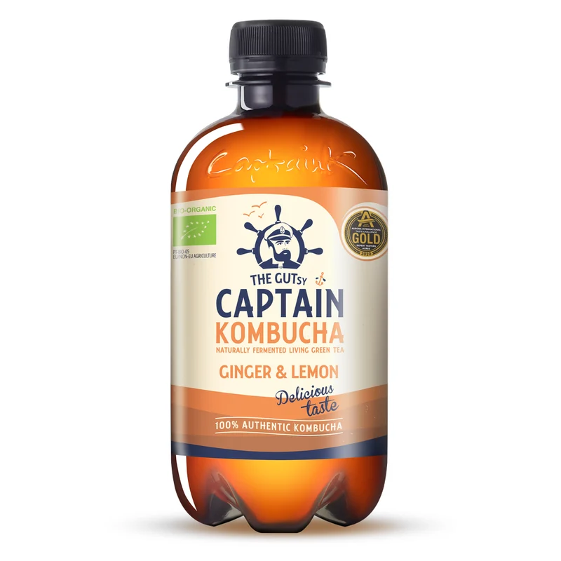 The GUTsy Captain Kombucha Ginger & Lemon