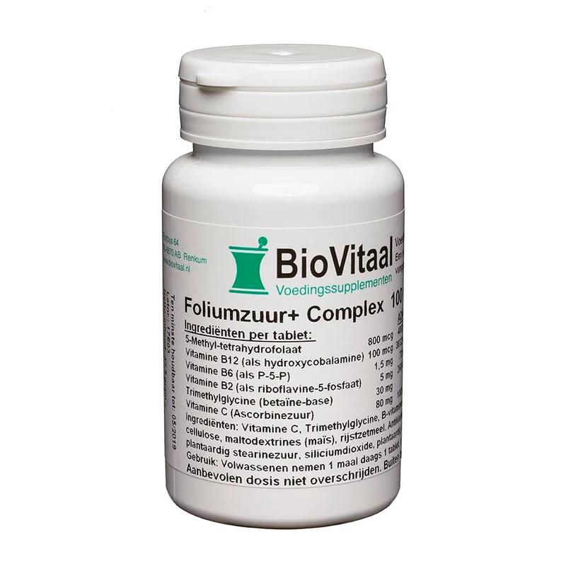 VeraSupplements Foliumzuur+ Complex Tabletten 100 tabletten