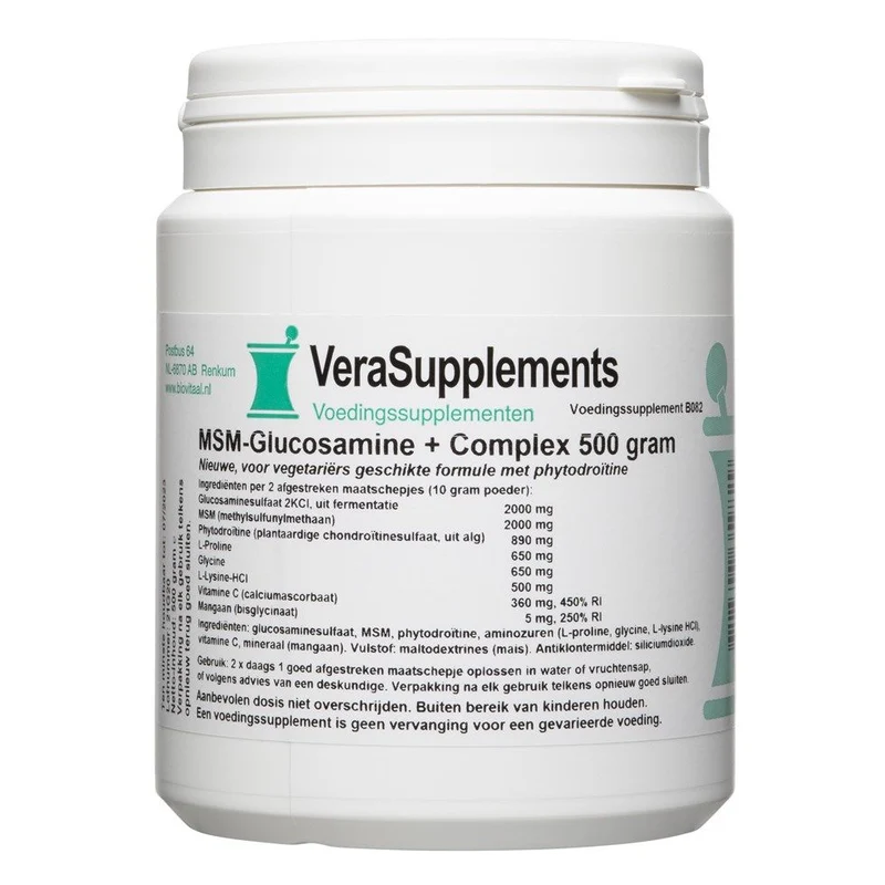 VeraSupplements MSM-Glucosamine+ Complex Poeder 500 gram