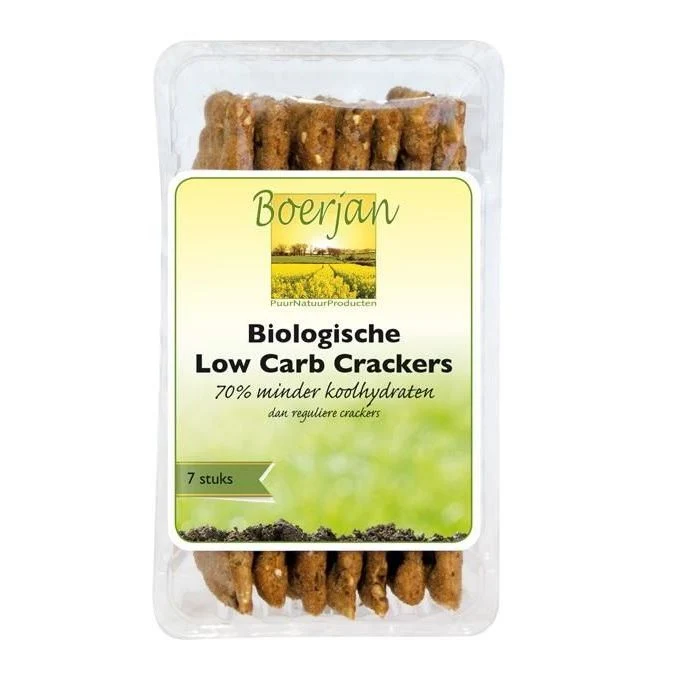 Boerjan Crackers Naturel Koolhydraatarm 7 stuks