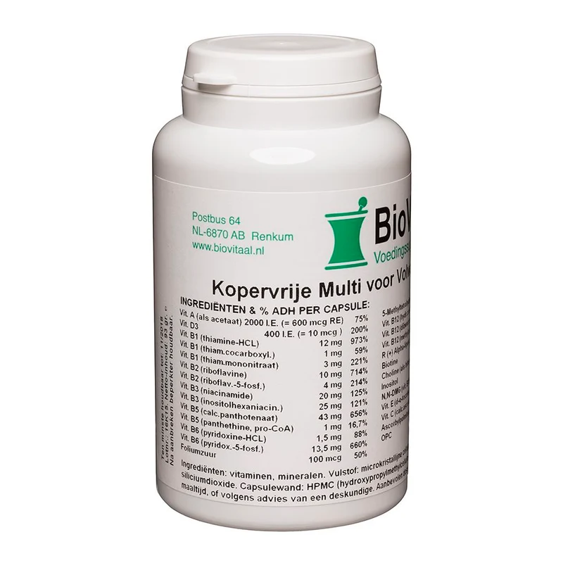 VeraSupplements Kopervrije Multi Volwassenen Capsules 100 capsules