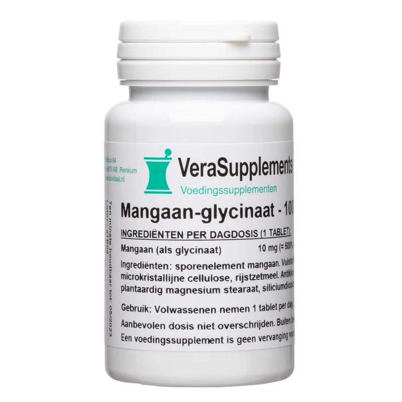 VeraSupplements Mangaan Glycinaat Tabletten 100 tabletten