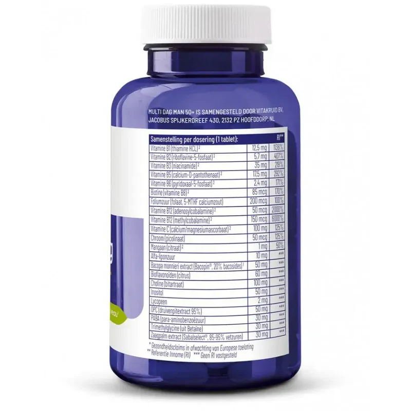 Vitakruid Multi dag & nacht man 50+