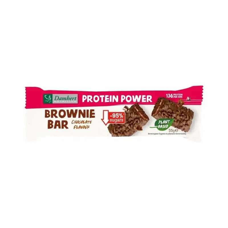 Damhert Protein brownie bar glutenvrij 55 gram
