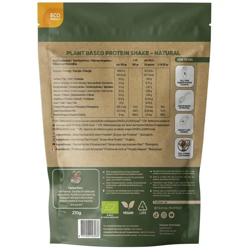 Faunus Nutrition Fermented Protein Natural Bio