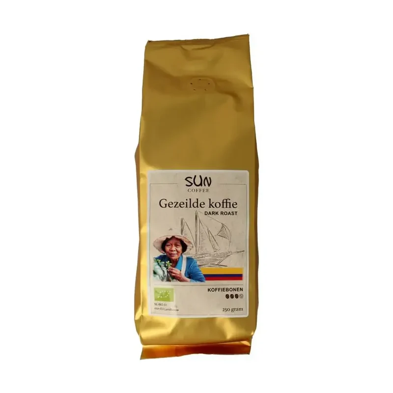 Sun Coffee Gezeilde koffiebonen dark roast