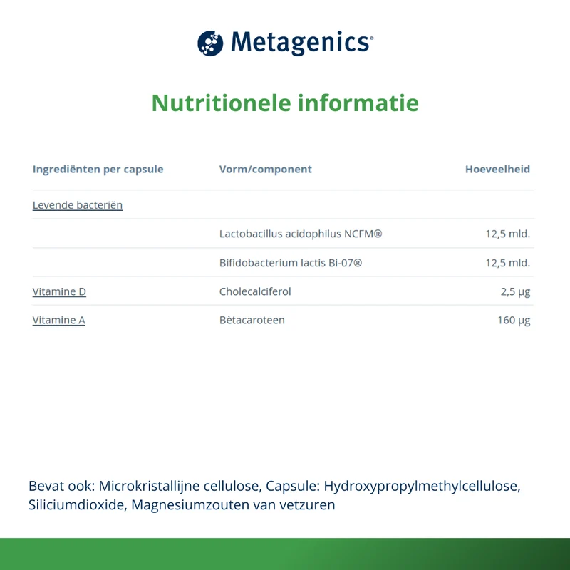 Metagenics Bactiol plus NF
