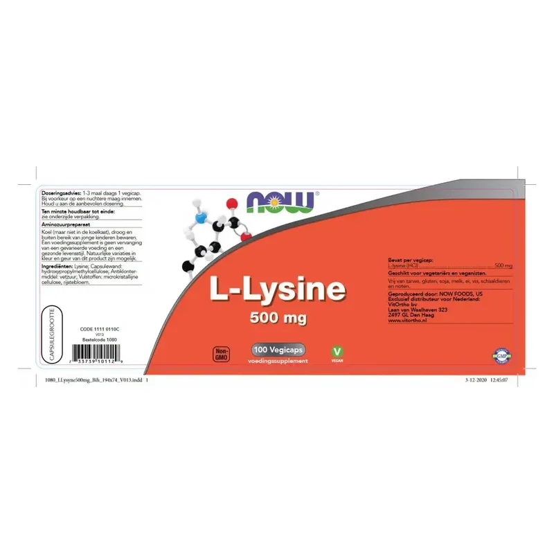 NOW L-Lysine 500 mg