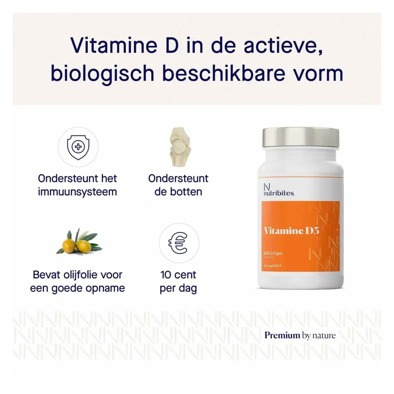 Nutribites Vitamine D3 200 softgels