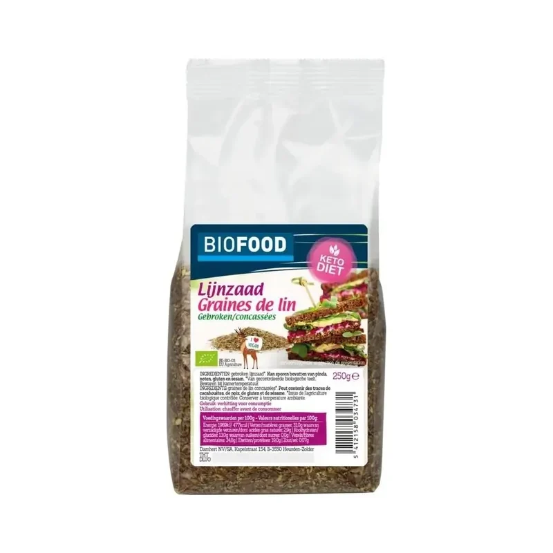 Biofood Lijnzaad gebroken bio 250 gram
