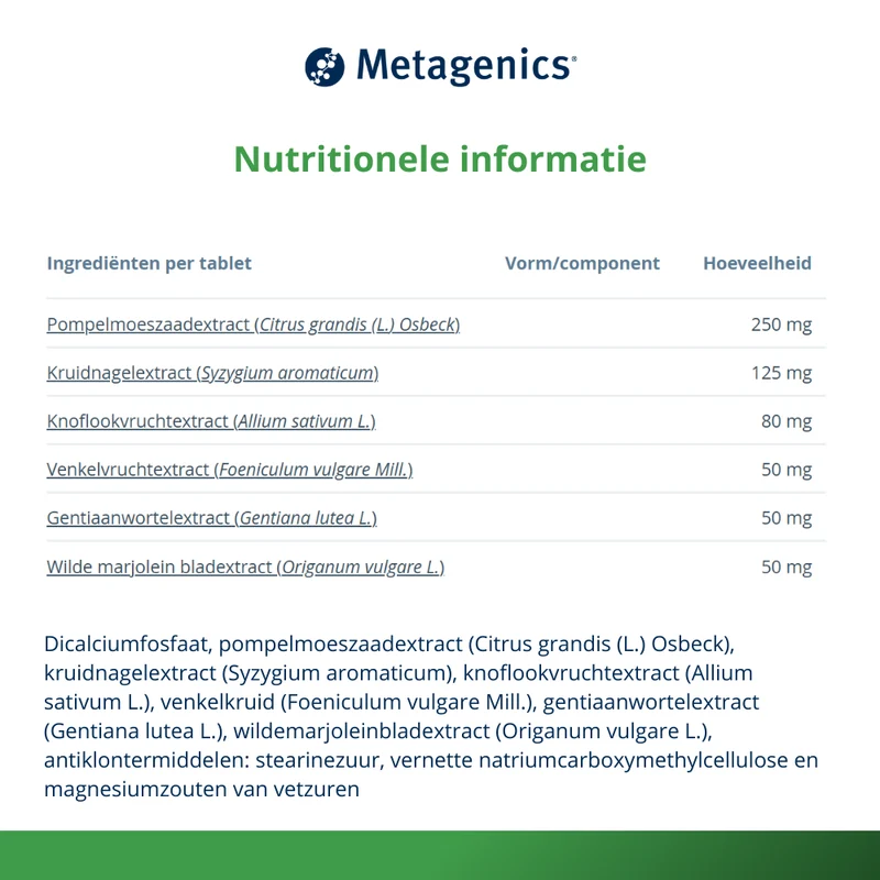 Metagenics Paracid 45 tabletten