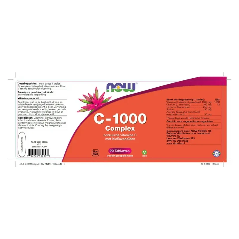 NOW Vitamine C 1000 mg complex