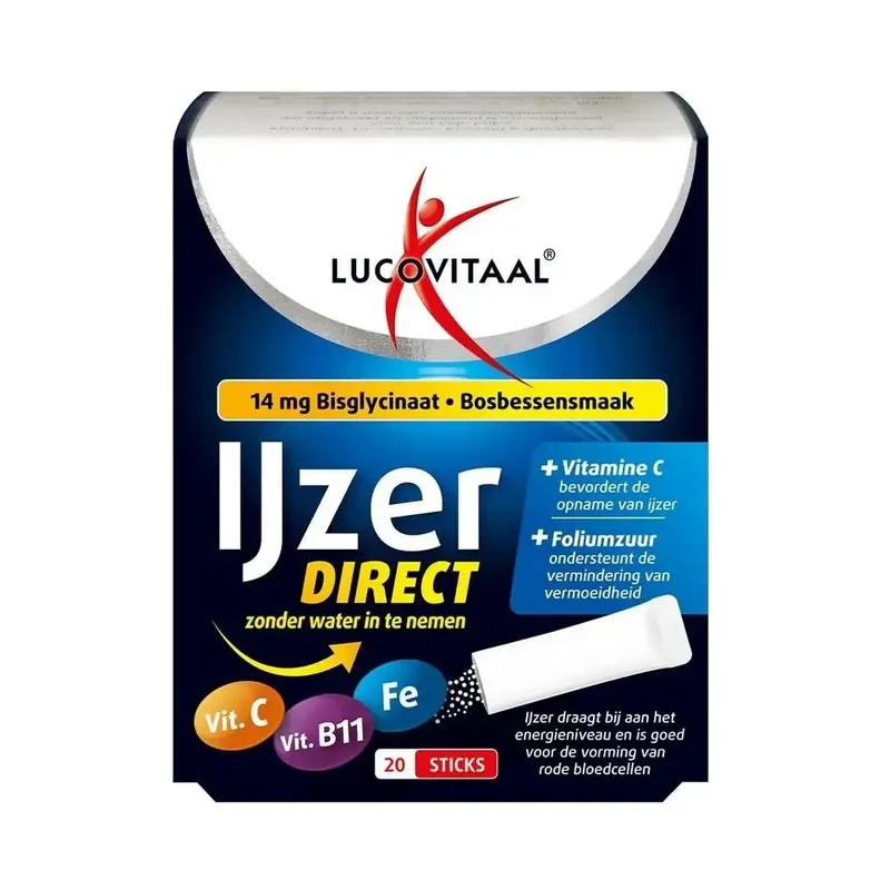 Lucovitaal Ijzer bisglycinaat bosbes 20 sachets