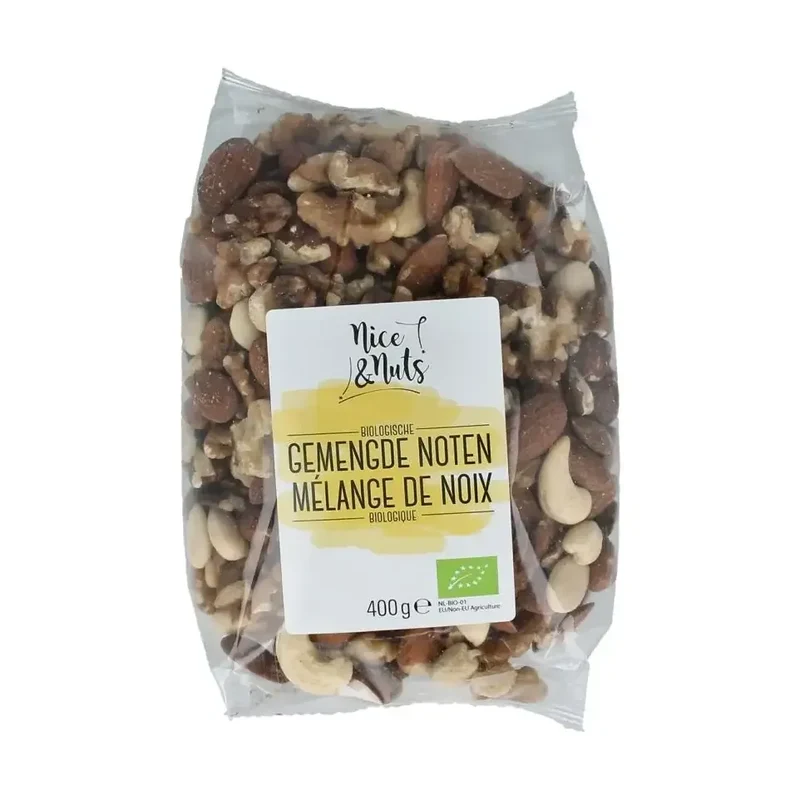 Nice & Nuts Gemengde noten biologisch 400 gram