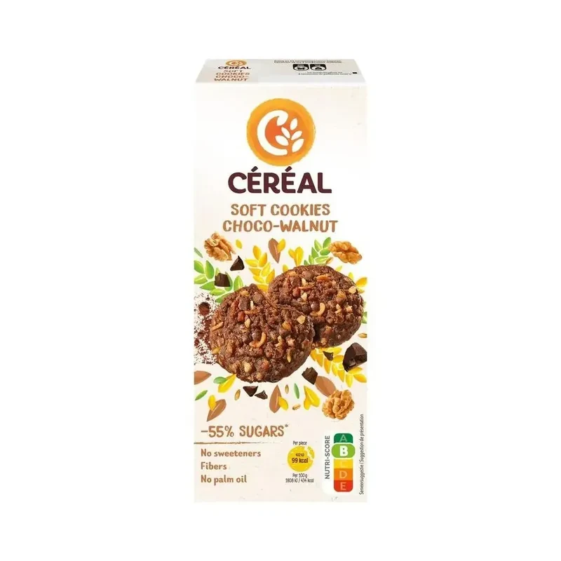 Cereal Soft cookies choco-walnut minder suikers 138 gram