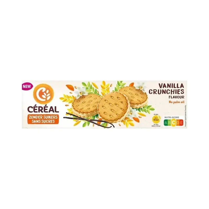 Cereal Vanilla crunch koekjes zonder suiker 185 gram
