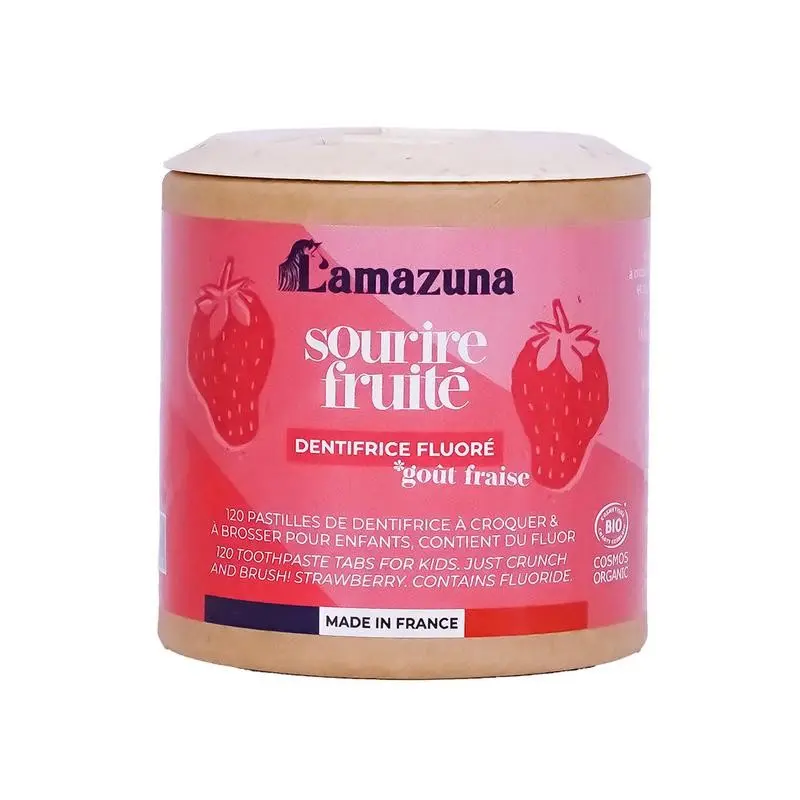 Lamazuna Toothpaste tablets kids strawberry biologisch 30 gram