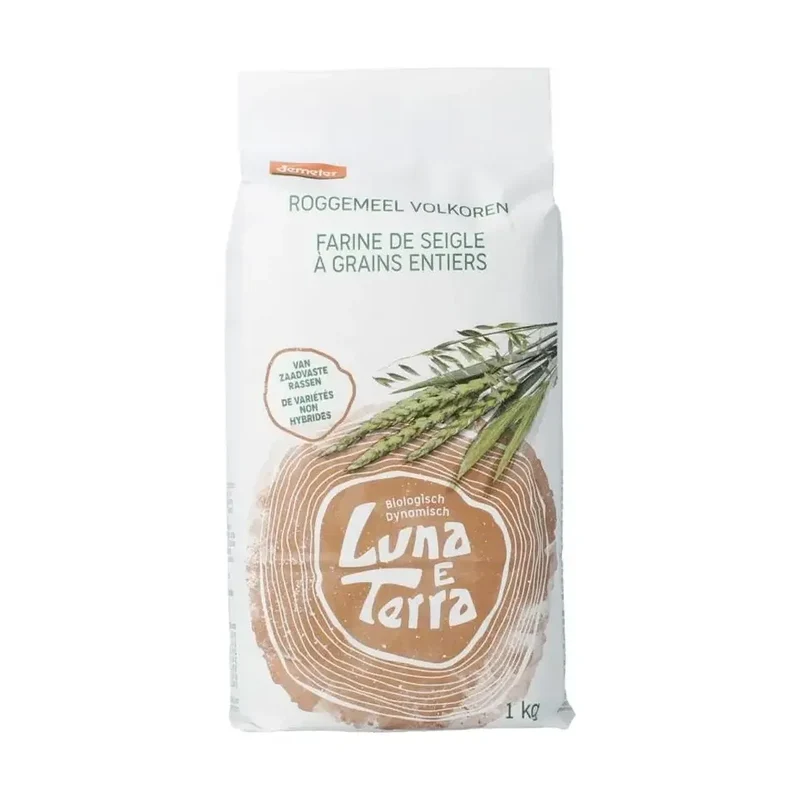 Luna E Terra Roggemeel volkoren biologisch 1 kg