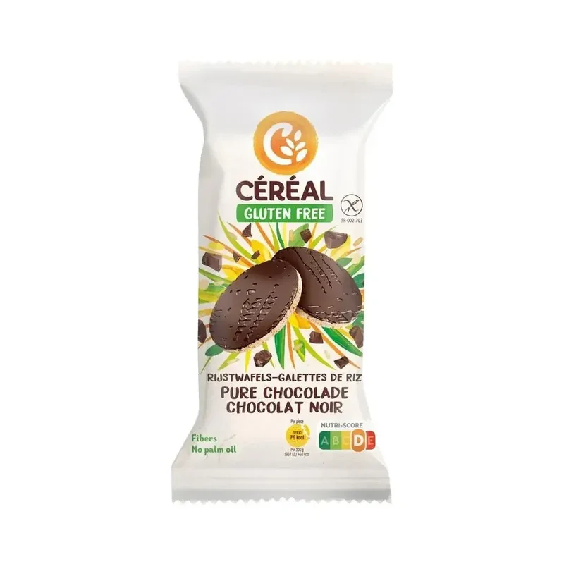 Cereal Rijstwafel met pure chocolate glutenvrij 130 gram