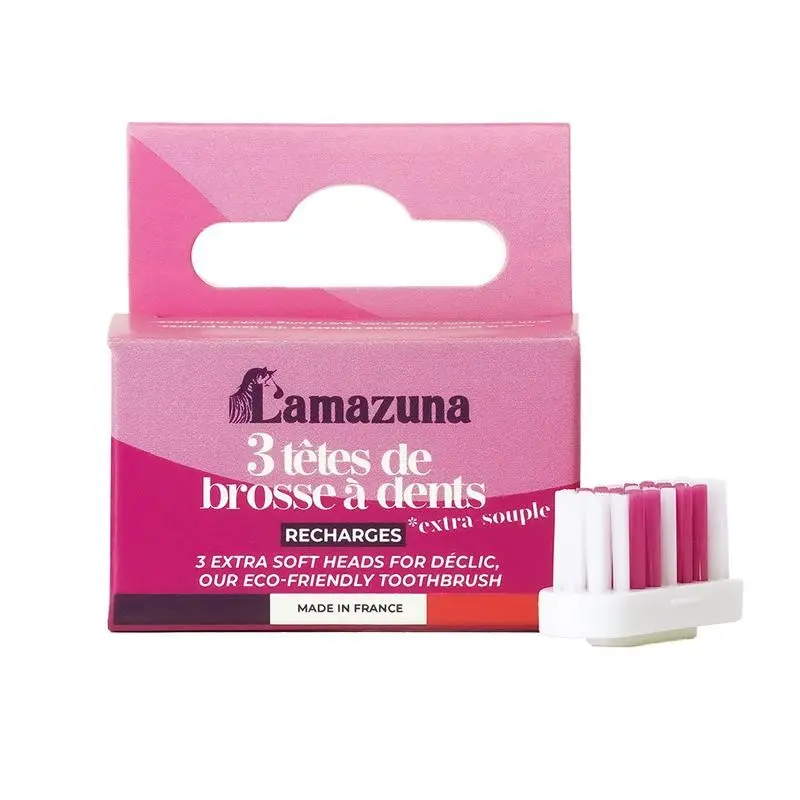 Lamazuna Set of 3 toothbrush heads XS