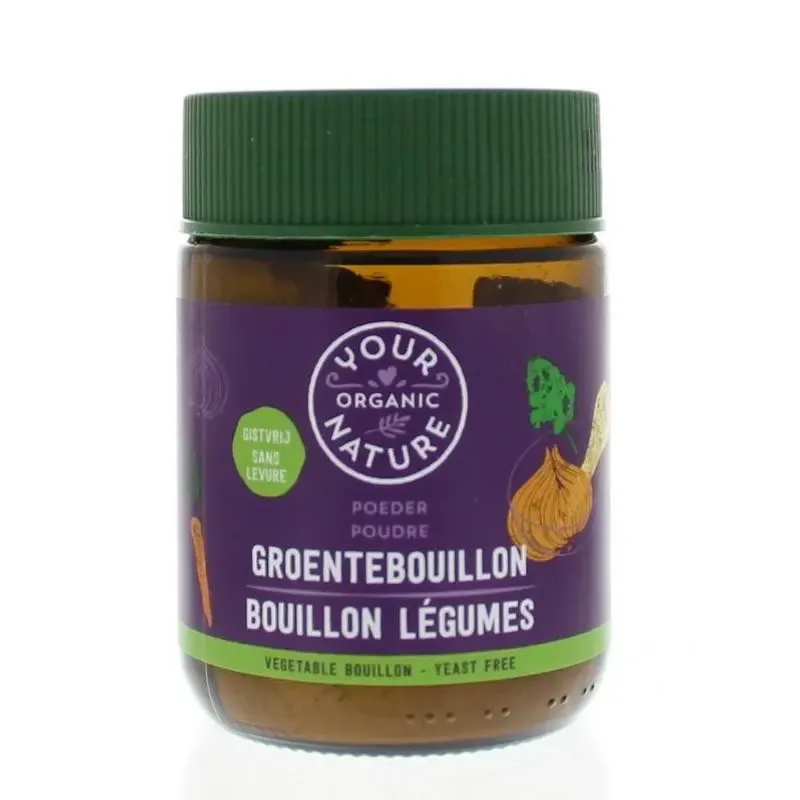 Your Organic Nature Groentebouillonpoeder zonder gist biologisch 150 gram