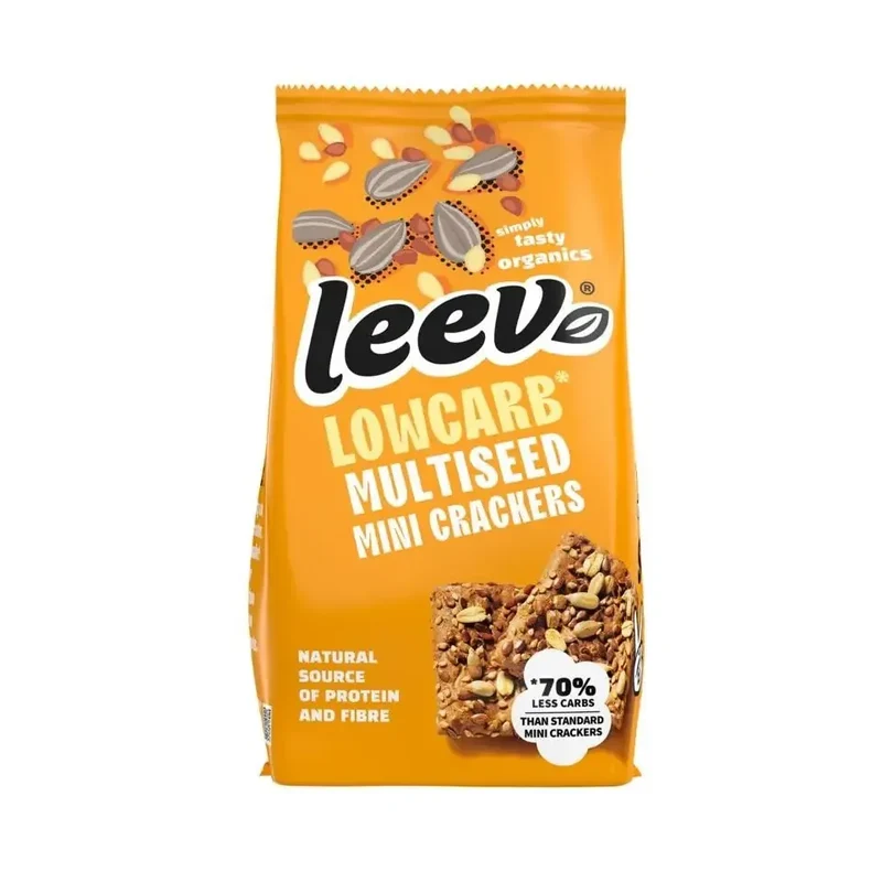 Leev Lowcarb mini crackers multiseeds biologisch 85 gram