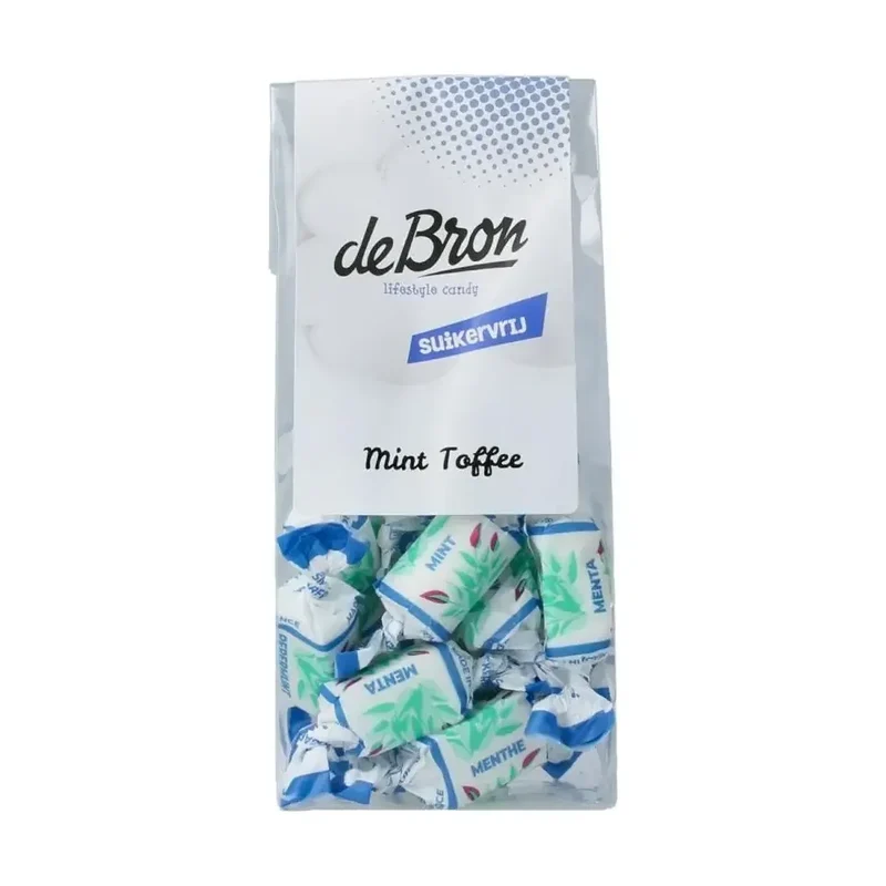 De Bron Mint toffee suikervrij 70 gram