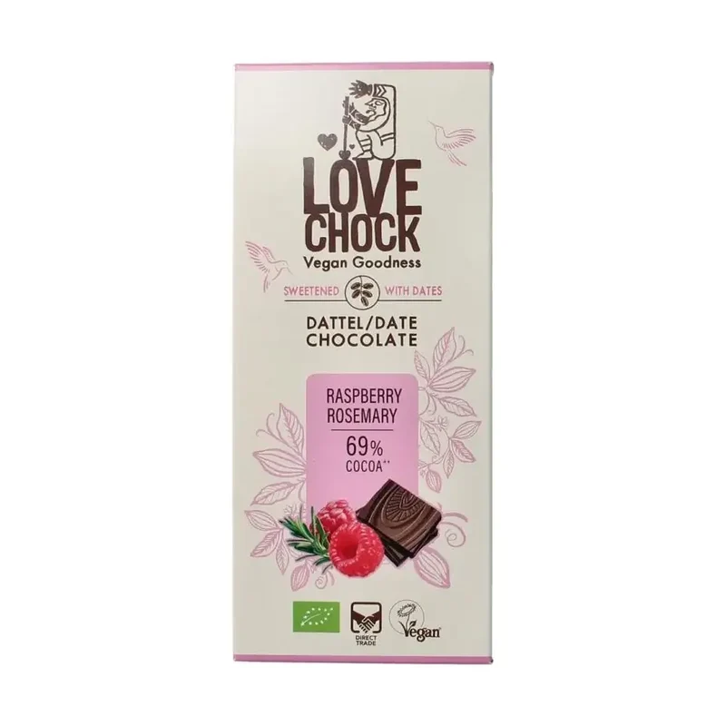Lovechock Raspberry rosemary biologisch 70 gram