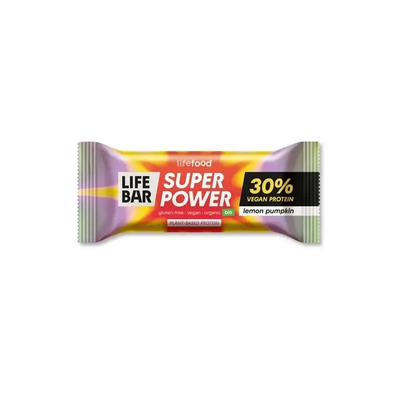 Lifefood Lifebar lemon pumpkin biologisch 40 gram