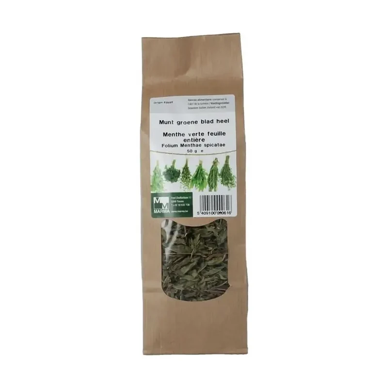 Marma Munt groene blad heel 50 gram