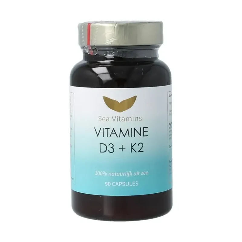 Sea Vitamins Vitamine d3 + k2 uit zee 90 vcaps