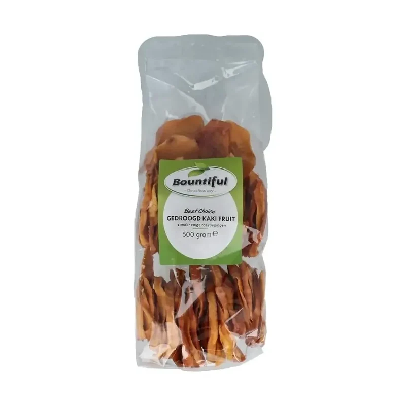 Bountiful Kaki fruit gedroogd zonder suiker 500 gram