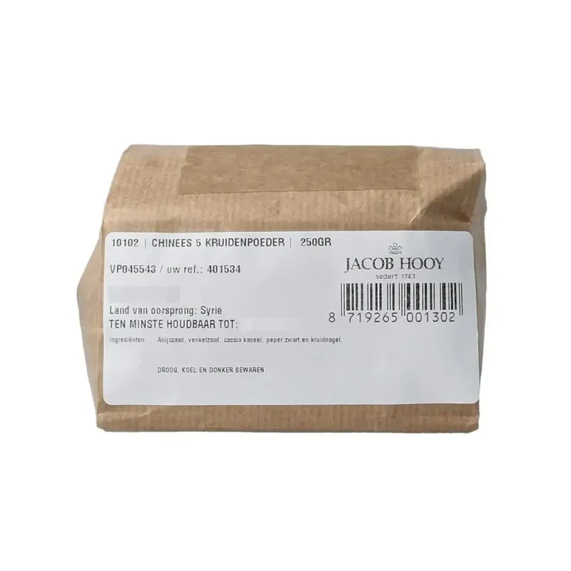 Jacob Hooy Chinees 5 kruidenpoeder 250 gram