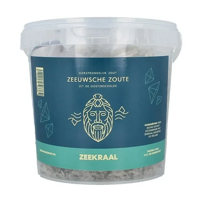 Zeeuwsche Zoute Zout met zeekraal in emmer 1 kg