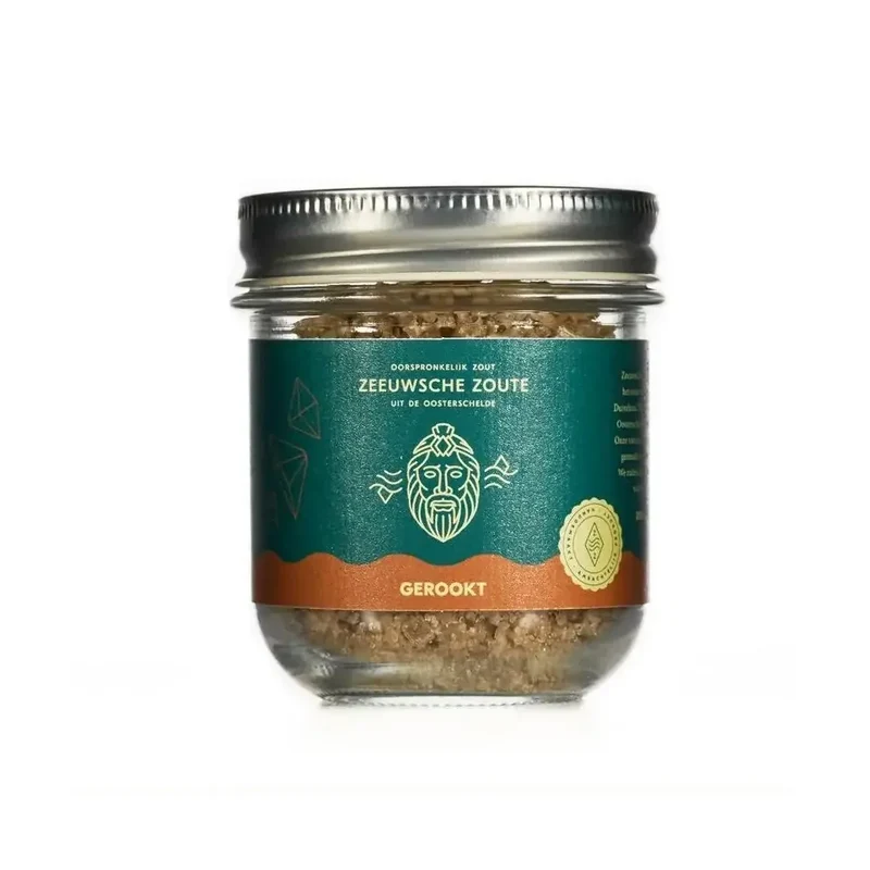 Zeeuwsche Zoute Zout gerookt glazen pot 100 gram