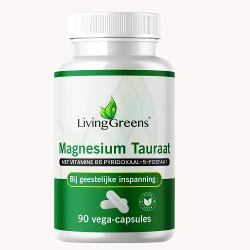 Livinggreens Magnesium tauraat + vitamine B6 90 vcaps