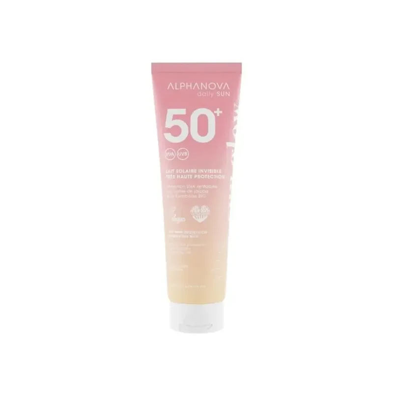 Alphanova Invisible sun milk sun glow biologisch SPF50 150 ml