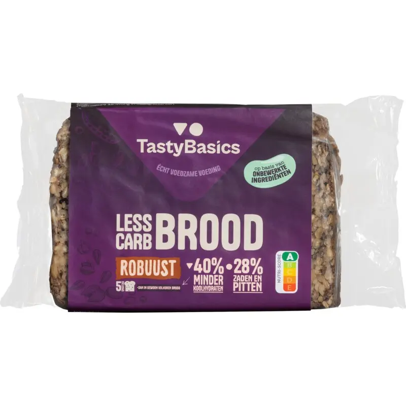 Tastybasics Less carb brood robuust 300 gram