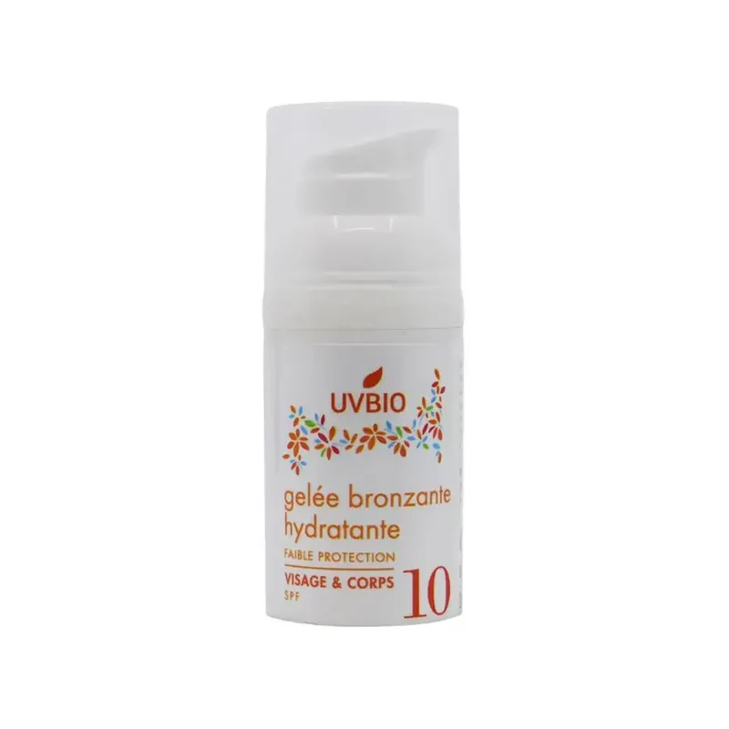 Uvbio Moisturizing tanning gel (body/face) SPF 10 Bio 30 ml