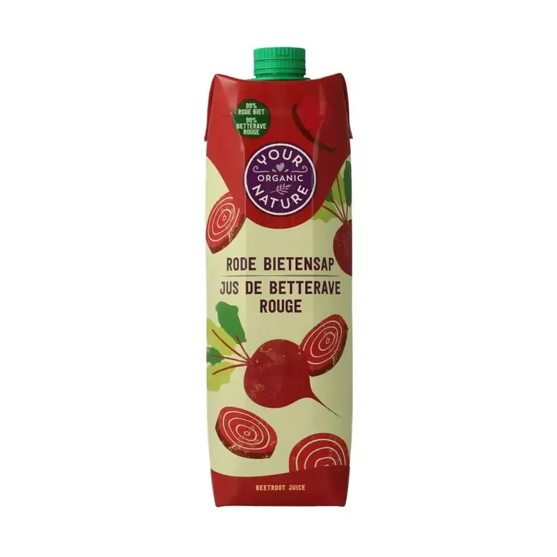 Your Organic Nature yon rode bietensap biologisch 1 liter