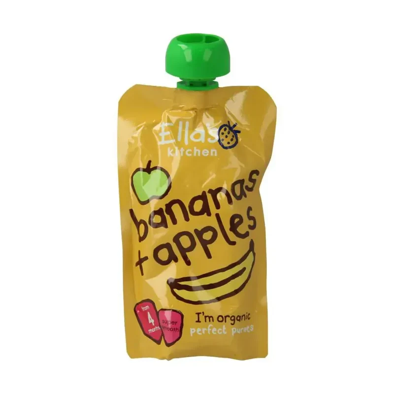 Ella's Kitchen Bananas & apples 4 maand knijpzak 120 gram