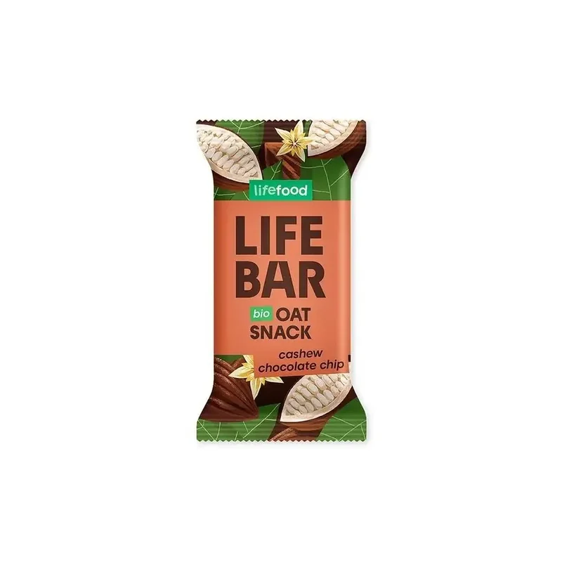 Lifefood Lifebar haverreep chocolate chip 40 gram