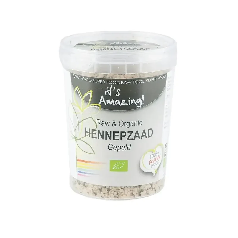 It's Amazing Raw & organic hennepzaad gepeld 250 gram