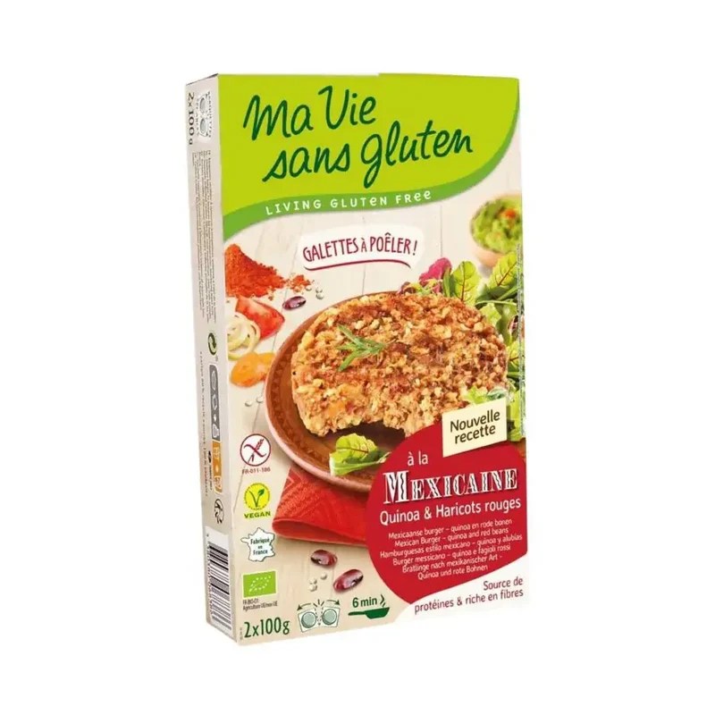 Ma Vie Sans Gluten Mexicaanse quinoaburgers 2x100 gram 2 stuks