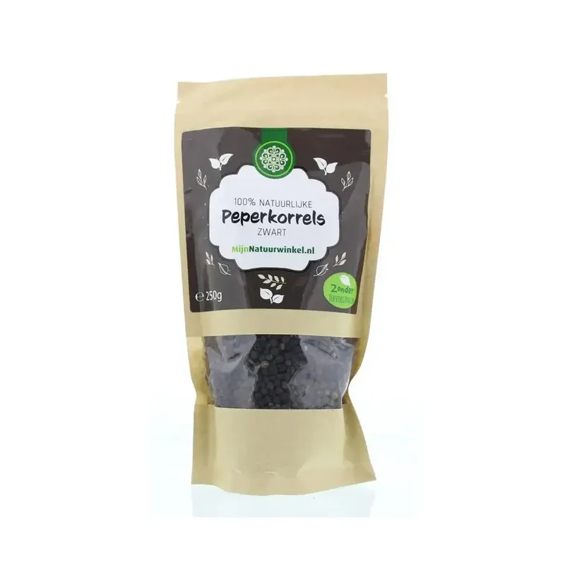 Mijnnatuurwinkel Peperkorrels zwart 250 gram
