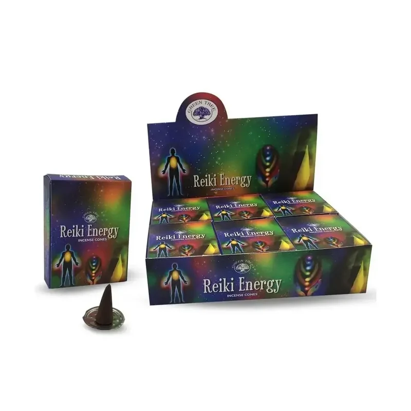 Green Tree Kegelwierook reiki energy 10 stuks