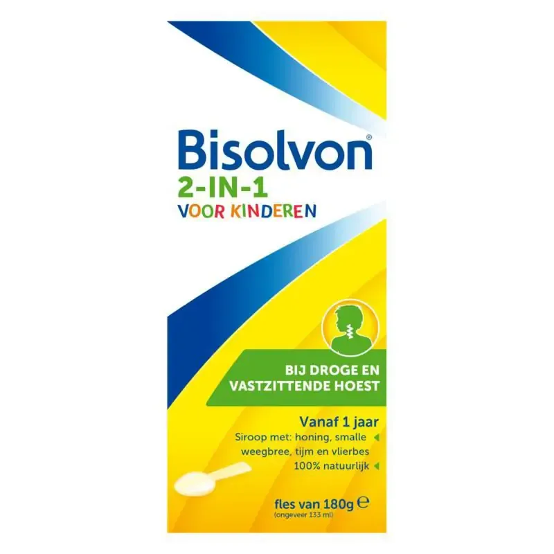 Bisolvon Drank 2-in-1 kind 133 ml