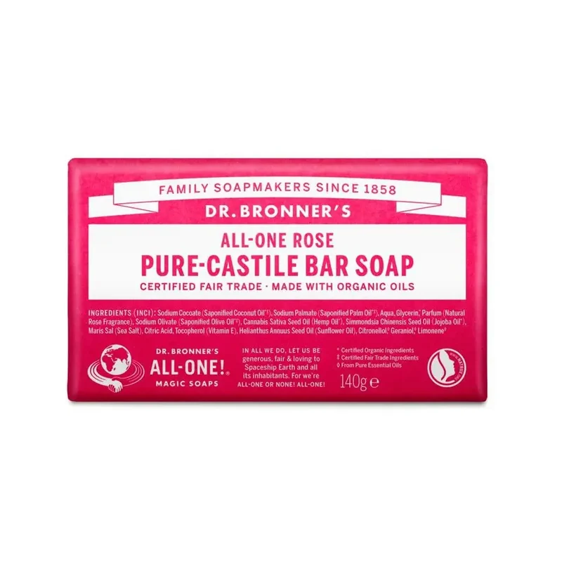 DR Bronners Barsoap rose 140 gram
