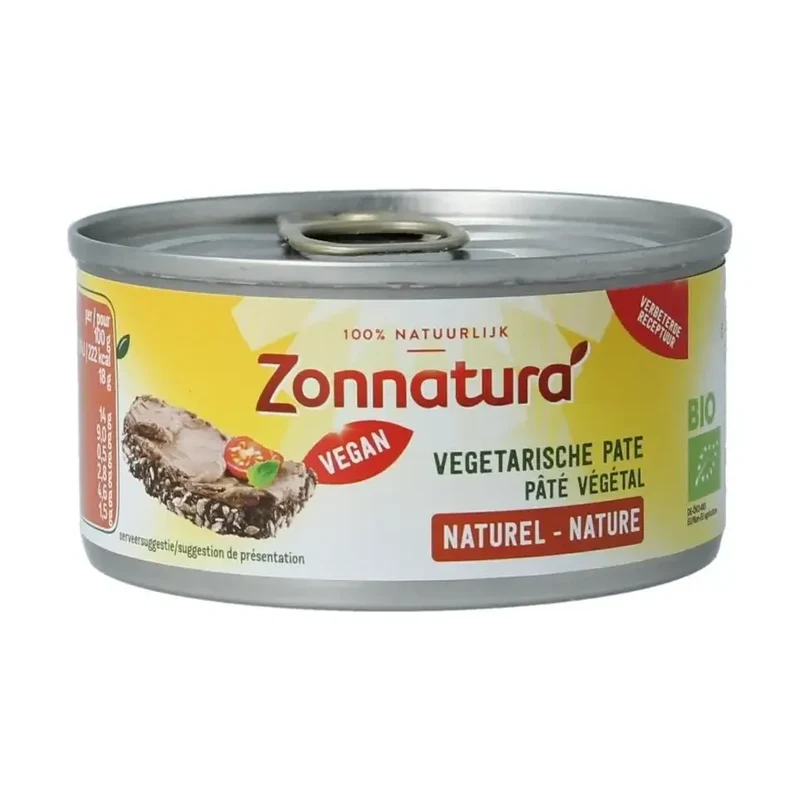Zonnatura Vegetarische pate naturel 125 gram
